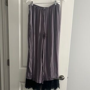 Free people  Purple Elastic Waist Pants